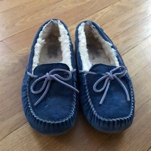Navy UGG moccasins